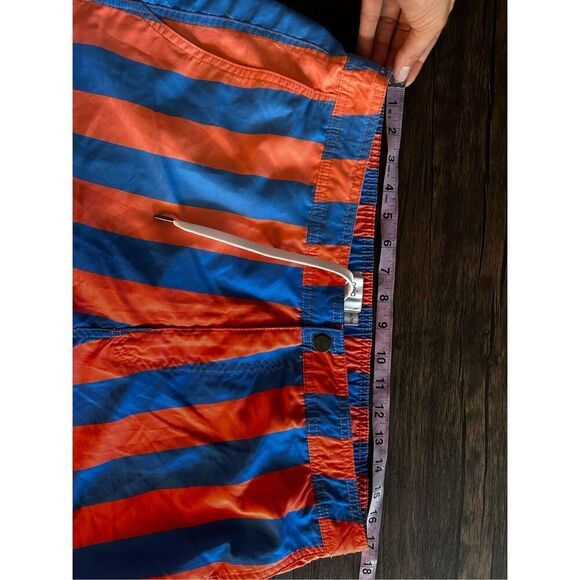 Onia The Calder Salmon Periwinkle Blue Striped Swim Trunks Size XL Revolve - Picture 9 of 9